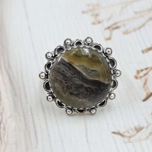 Septarian Size US 6 Sterling Silver Ring (REXT110-207)