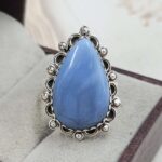 Blue Opal Size US 8 Sterling Silver Ring (REXT110-204)