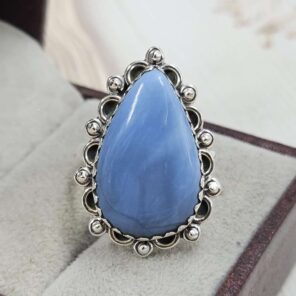 Blue Opal Size US 8 Sterling Silver Ring (REXT110-204)
