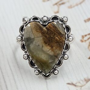 Jasper Size US 10 Sterling Silver Ring (REXT110-193)