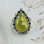 Lizardite Size US 8 Sterling Silver Ring (REXT110-191)