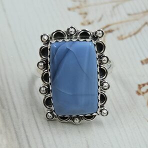 Blue Opal Size US 6 Sterling Silver Ring (REXT110-205)