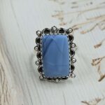 Blue Opal Size US 6 Sterling Silver Ring (REXT110-205)