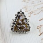 Kerrouchen Seam Agate Size US 8 Sterling Silver Ring (REXT110-195)