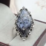 Dendritic Agate Size Us 8 Sterling Silver Ring (REXT110-174)