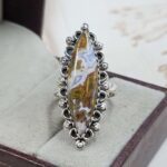 Kerrouchen Seam Agate Size US 7 Sterling Silver Ring (REXT110-196)