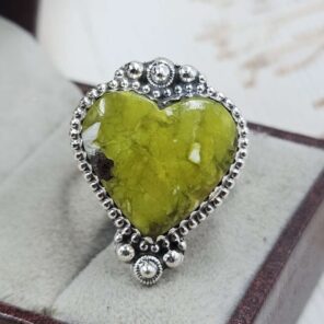 Lizardite Size US 11 Sterling Silver Ring (REXT110-228)