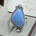 Blue Opal Size US 11 Sterling Silver Ring (REXT110-218)