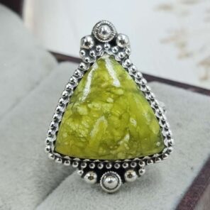 Lizardite Size US 7 Sterling Silver Ring (REXT110-231)