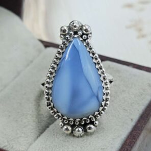 Blue Opal Size US 7 Sterling Silver Ring (REXT110-216)