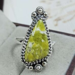 Lizardite Size US 6 Sterling Silver Ring (REXT110-230)