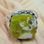 Lizardite Size US 6 925 Sterling Silver Ring (REXT119-295)