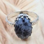 Dendritic Agate Size US 6 925 Sterling Silver Ring (REXT119-296)
