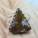 Kerrouchen Seam Agate Size US 6 925 Sterling Silver Ring (REXT119-292)