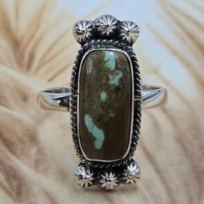 Mine 8 Turquoise Size US 11 925 Sterling Silver Ring (RS67-252)