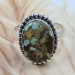 Mine 8 Turquoise Size US 8 925 Sterling Silver Ring (RS67-270)