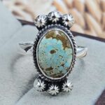 Mine 8 Turquoise Size US 10 925 Sterling Silver Ring (RS67-278)
