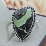 Black Jack Turquoise Size US 11 925 Sterling Silver Ring (RS67-249)