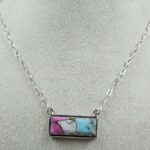 Cotton Candy Turquoise 925 Sterling Silver Necklace (REXT129-2)