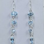 Blue Topaz Sterling Silver Earring (RS1-125)