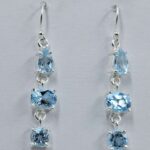 Blue Topaz Sterling Silver Earring (RS1-123)