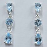 Blue Topaz Sterling Silver Earring (RS1-119)