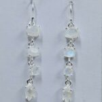 Rainbow Moonstone Sterling Silver Earring (RS1-118)
