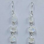 Rainbow Moonstone Sterling Silver Earring (RS1-116)