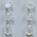 Rainbow Moonstone Sterling Silver Earring (RS1-114)