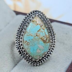 Australian Turquoise Size US 6 925 Sterling Silver Ring (REXT81-37)