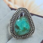 Kingman Turquoise Size US 6 925 Sterling Silver Ring (REXT81-38)