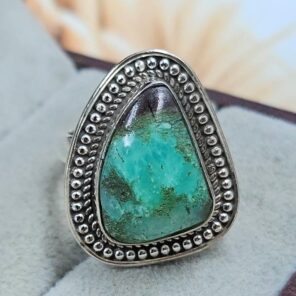 Kingman Turquoise Size US 6 925 Sterling Silver Ring (REXT81-38)