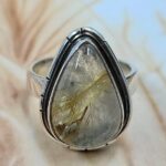 Golden Rutile Size US 6 925 Sterling Silver Ring (REXT81-40)