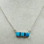 Kingman Turquoise 925 Sterling Silver Necklace (REXT81-30)