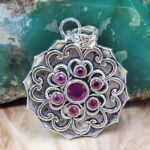 Ruby 1.5" 925 Sterling Silver Pendant (RS38-68)