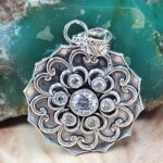 Cubic Zirconia 1.5" 925 Sterling Silver Pendant (RS38-69)
