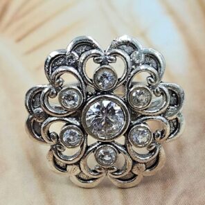 Cubic Zirconia Size US 7 925 Sterling Silver Ring (RS38-122)