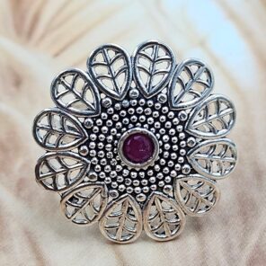 Ruby Size US 7 925 Sterling Silver Ring (RS38-126)
