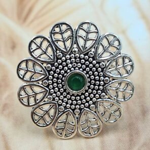Emerald Size US 7 925 Sterling Silver Ring (RS38-127)