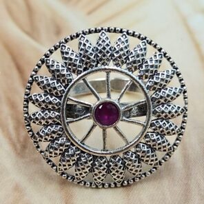 Ruby Size US 7 925 Sterling Silver Ring (RS38-129)