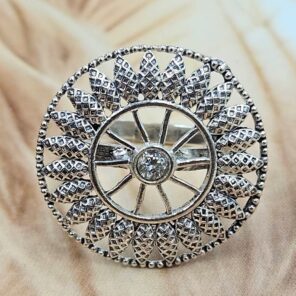 Cubic Zirconia Size US 7 925 Sterling Silver Ring (RS38-130)