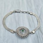 Emerald 925 Sterling Silver Bracelet (RS38-103)