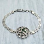 Emerald 925 Sterling Silver Bracelet (RS38-104)