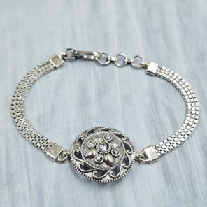 Cubic Zirconia 925 Sterling Silver Bracelet (RS38-106)