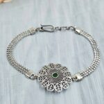 Emerald 925 Sterling Silver Bracelet (RS38-107)