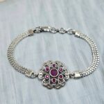 Ruby 925 Sterling Silver Bracelet (RS38-109)