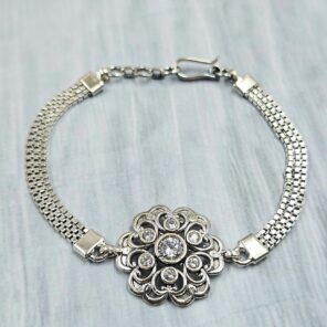 Cubic Zirconia 925 Sterling Silver Bracelet (RS38-111)