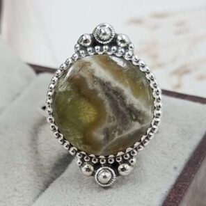 Septarian Size US 11 Sterling Silver Ring (REXT110-242)