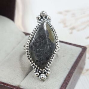 Septarian Size US 10 Sterling Silver Ring (REXT110-244)