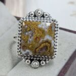 Kerrouchen Seam Agate Size US 8 Sterling Silver Ring (REXT110-246)